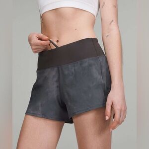 Lululemon Speed Up MR Lined Short 4" - Diamond Dye Pitch Grey Graphite Grey - 4